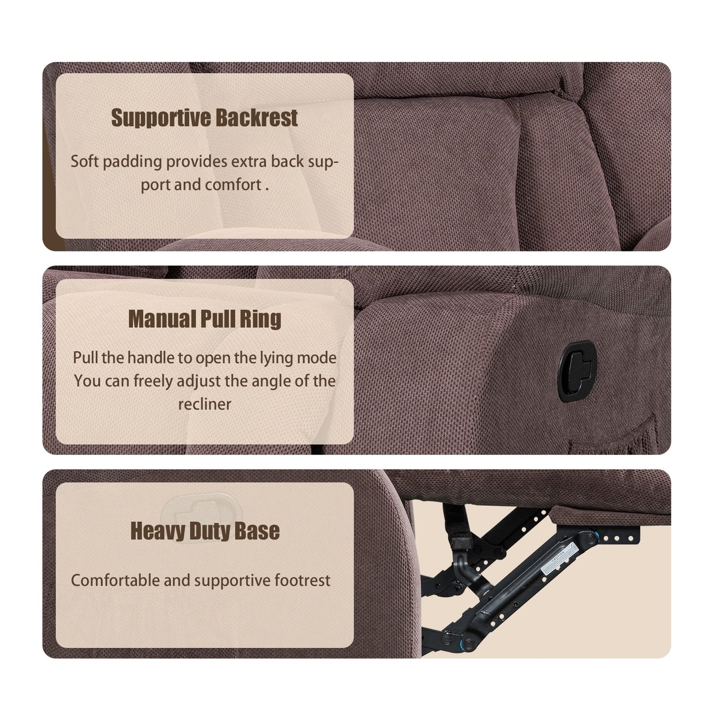 Poltrona reclinabile riscaldabile e massaggiante di dimensioni standard super confortevole