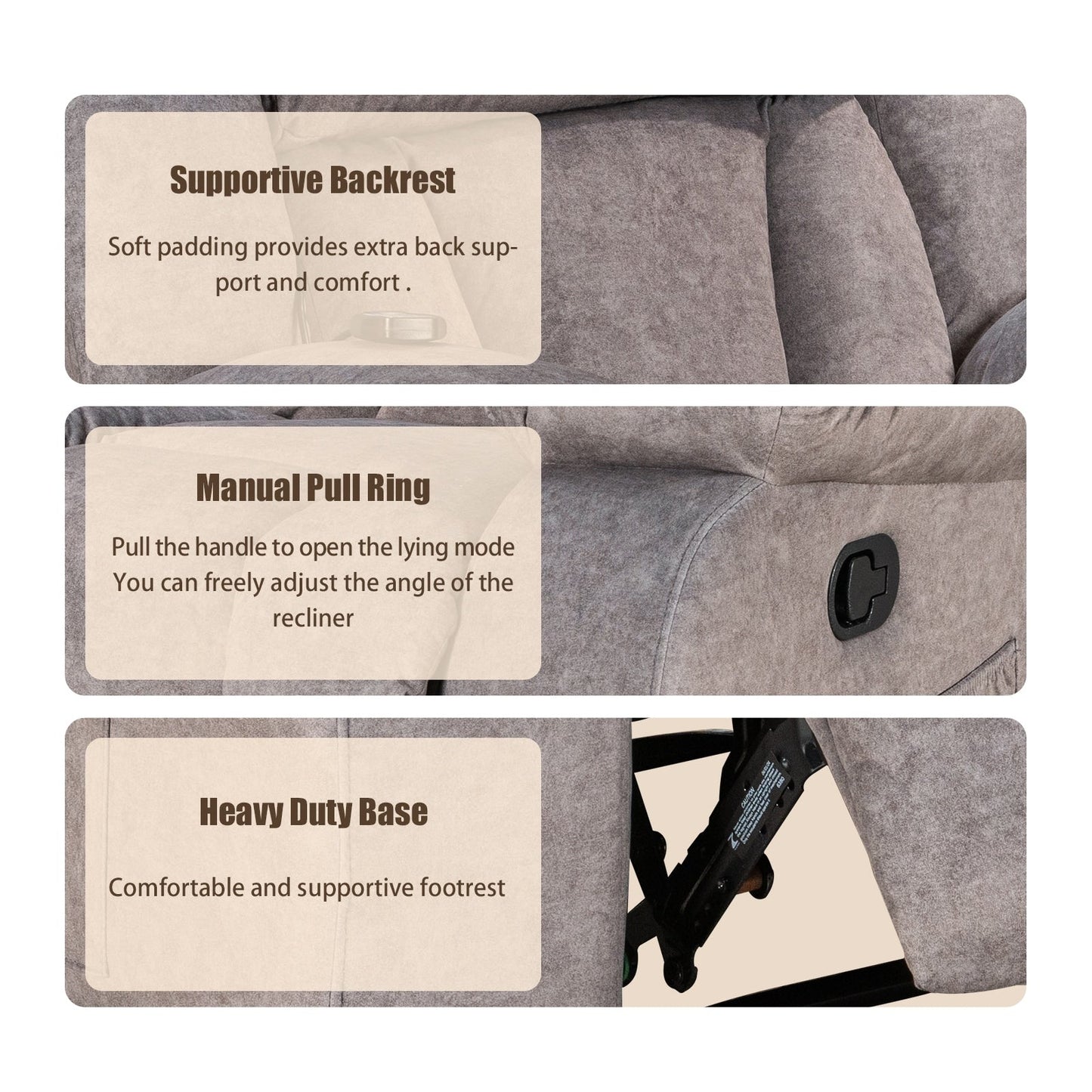 Poltrona reclinabile riscaldabile e massaggiante di dimensioni standard super confortevole