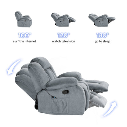 Poltrona reclinabile riscaldabile e massaggiante di dimensioni standard super confortevole