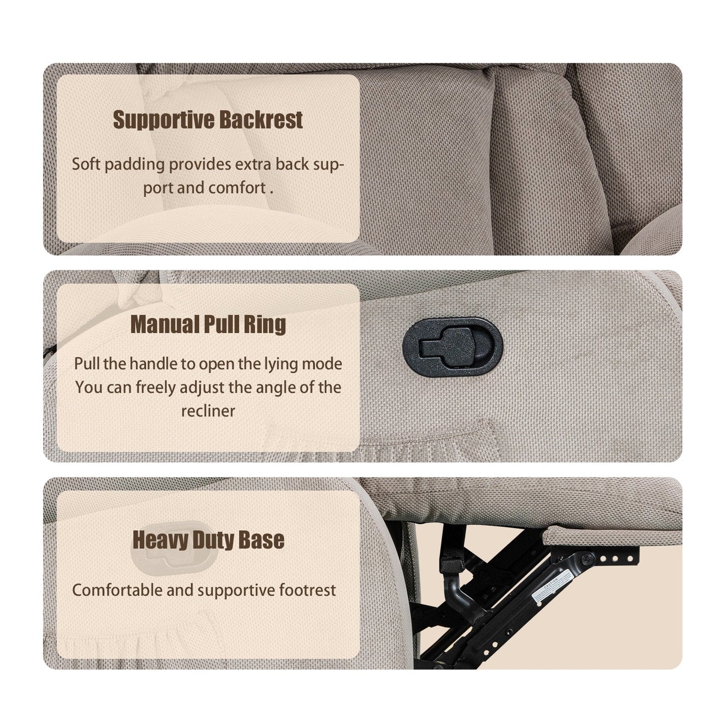 Poltrona reclinabile riscaldabile e massaggiante di dimensioni standard super confortevole