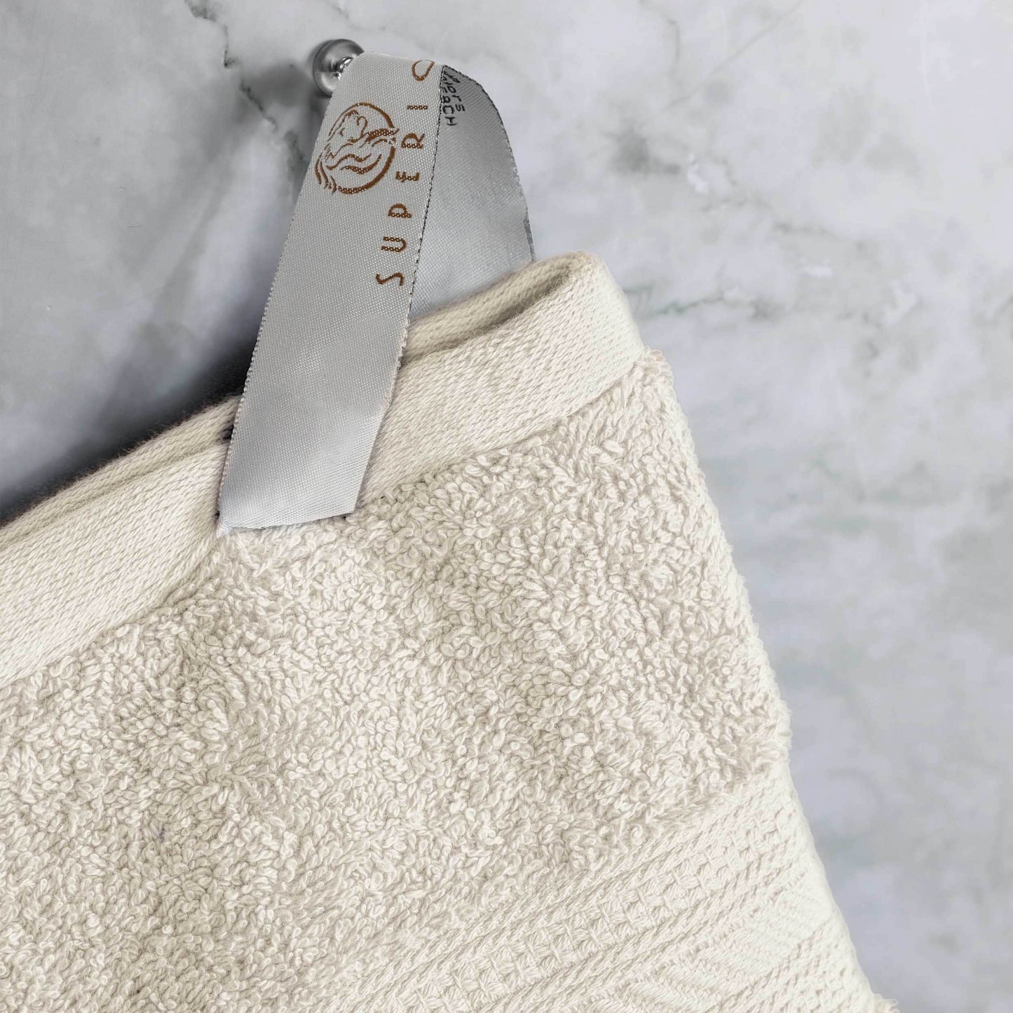 Set di asciugamani di qualità superiore in cotone pettinato a fibra lunga, 6 pezzi