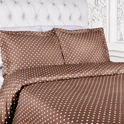 Set copripiumino in misto cotone a pois 600 fili Superior Thread Count