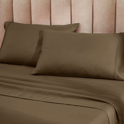 Set di lenzuola con tasche profonde in misto cotone di qualità superiore, 1200 fili