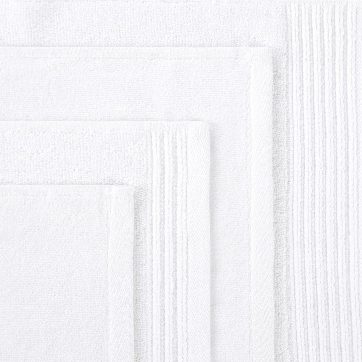 Set di 10 asciugamani in cotone ad asciugatura rapida, tinta unita e marmorizzati