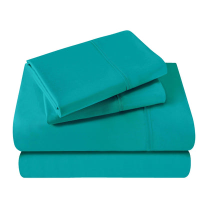 Set di lenzuola con tasche profonde in cotone egiziano di qualità superiore, 400 fili