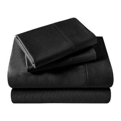 Set di lenzuola con tasche profonde in cotone egiziano di qualità superiore, 400 fili