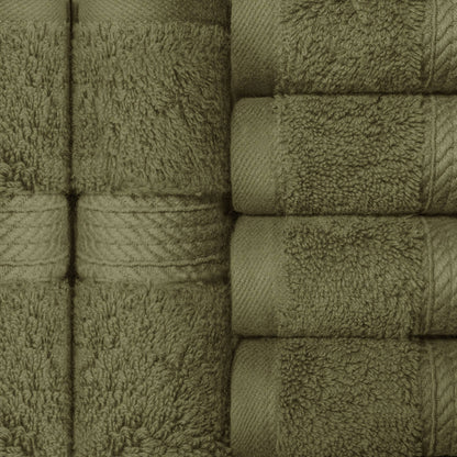 Set di 6 asciugamani per il viso in cotone egiziano di qualità superiore, pesanti