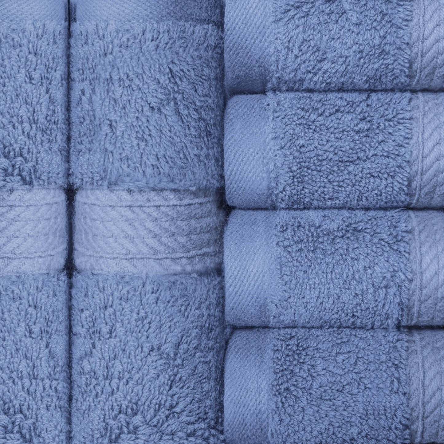 Set di 6 asciugamani per il viso in cotone egiziano di qualità superiore, pesanti