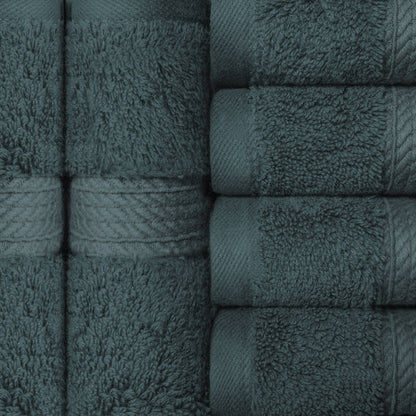 Set di 6 asciugamani per il viso in cotone egiziano di qualità superiore, pesanti