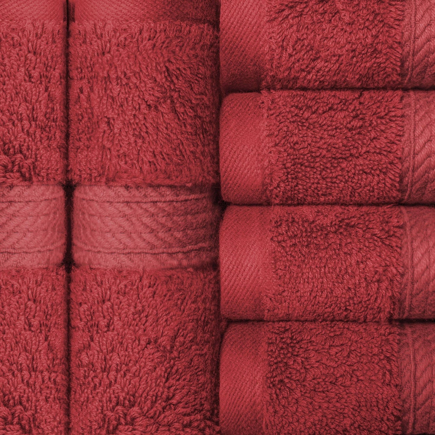 Set di 6 asciugamani per il viso in cotone egiziano di qualità superiore, pesanti