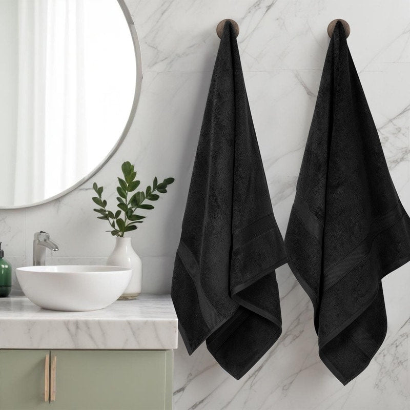Set di 2 asciugamani da bagno pesanti in cotone egiziano di qualità superiore