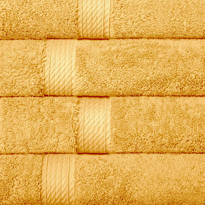 Set di 4 asciugamani in cotone egiziano di qualità superiore, di alta qualità e di grande spessore