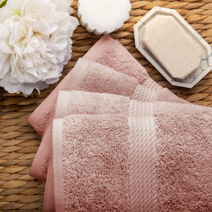 Set di 4 asciugamani in cotone egiziano di qualità superiore, di alta qualità e di grande spessore