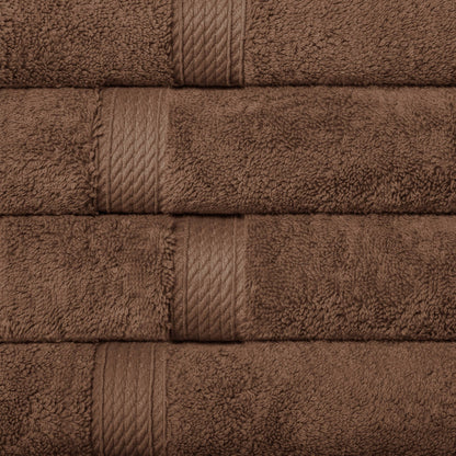 Set di 4 asciugamani in cotone egiziano di qualità superiore, di alta qualità e di grande spessore