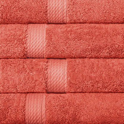 Set di 4 asciugamani in cotone egiziano di qualità superiore, di alta qualità e di grande spessore