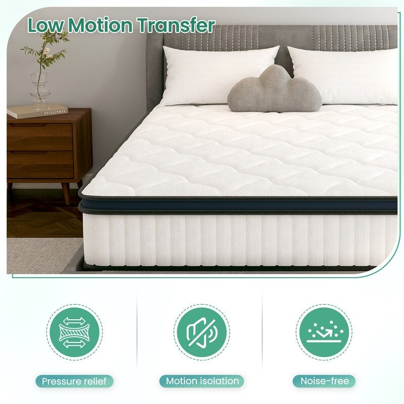 Materasso a molle insacchettate con memory foam – Certificato OEKO-TEX®, rivestimento traspirante