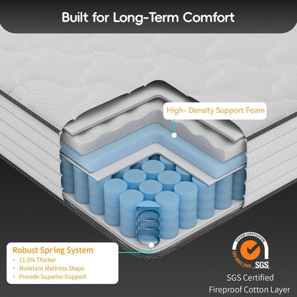 Materasso in memory foam Cool Gel SweDrea da 10 pollici di medie dimensioni con CertiPUR-US, SGS e OEKO-TEX