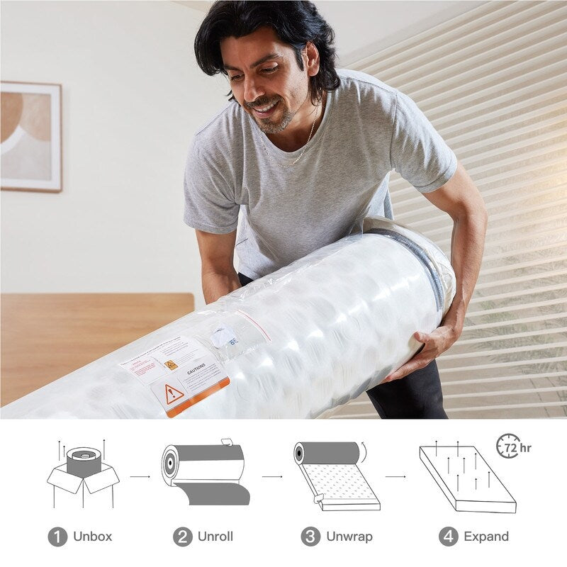 Materasso ibrido in memory foam con infusione di gel SweDrea da 10 pollici, rinfrescante e traspirante con CertiPUR-US, SGS e OEKO-TEX