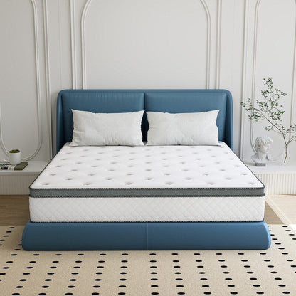 Materasso ibrido SweDrea da 10'' con livello di comfort medio, in una scatola. Materasso traspirante e rinfrescante.