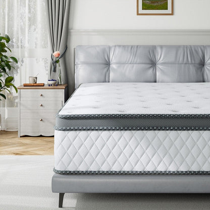 Materasso in memory foam ibrido SweDrea 12 - Sensazione media, carbone di bambù, certificato CertiPUR-US e OEKO-TEX