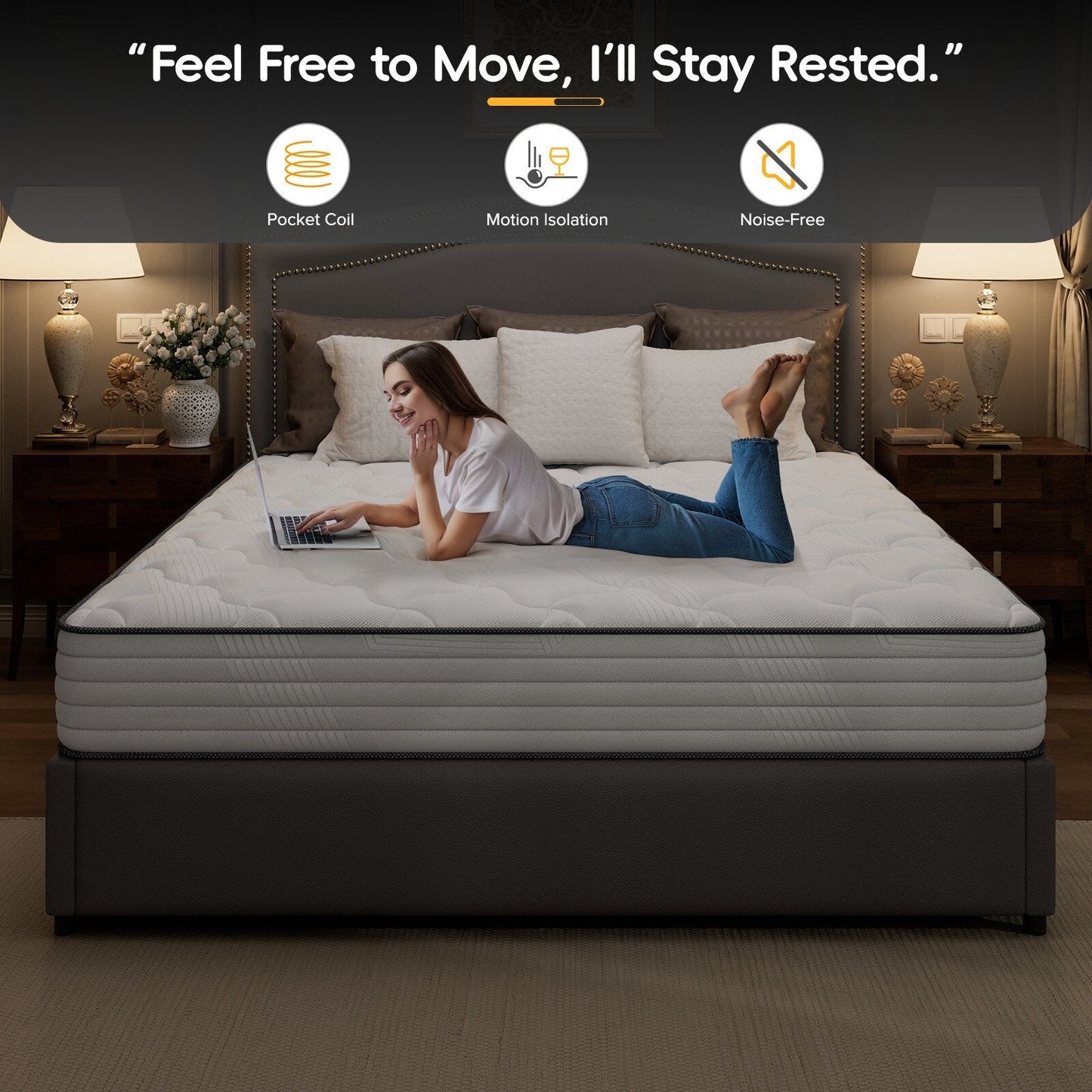 Materasso ibrido SweDrea 8/12 - Memory foam in gel, mediamente rigido, traspirante e certificato