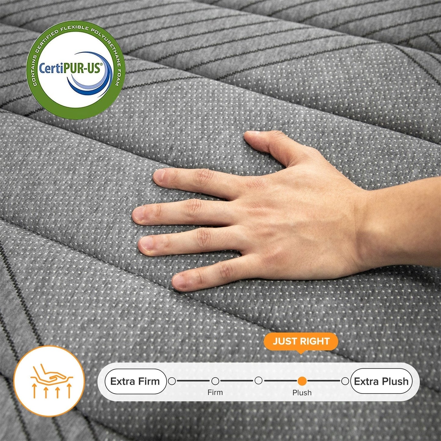 Materasso traspirante rinfrescante SweDrea Medium Hybrid Memory Foam da 14 pollici con CertiPUR-US, SGS e OEKO-TEX