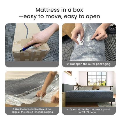 Materasso ibrido SweDrea Twin Size 8 pollici - Sottile, traspirante e di supporto per alleviare la pressione in dormitori e appartamenti