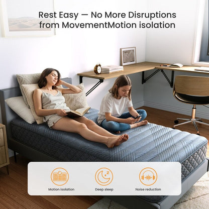 Materasso ibrido SweDrea Twin Size 8 pollici - Sottile, traspirante e di supporto per alleviare la pressione in dormitori e appartamenti