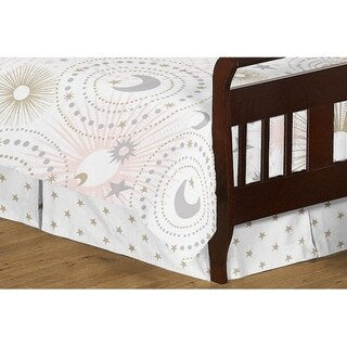 Set di 5 trapunte per bambine della collezione Celestial Star and Moon di Sweet Jojo Designs, rosa cipria, oro e grigio