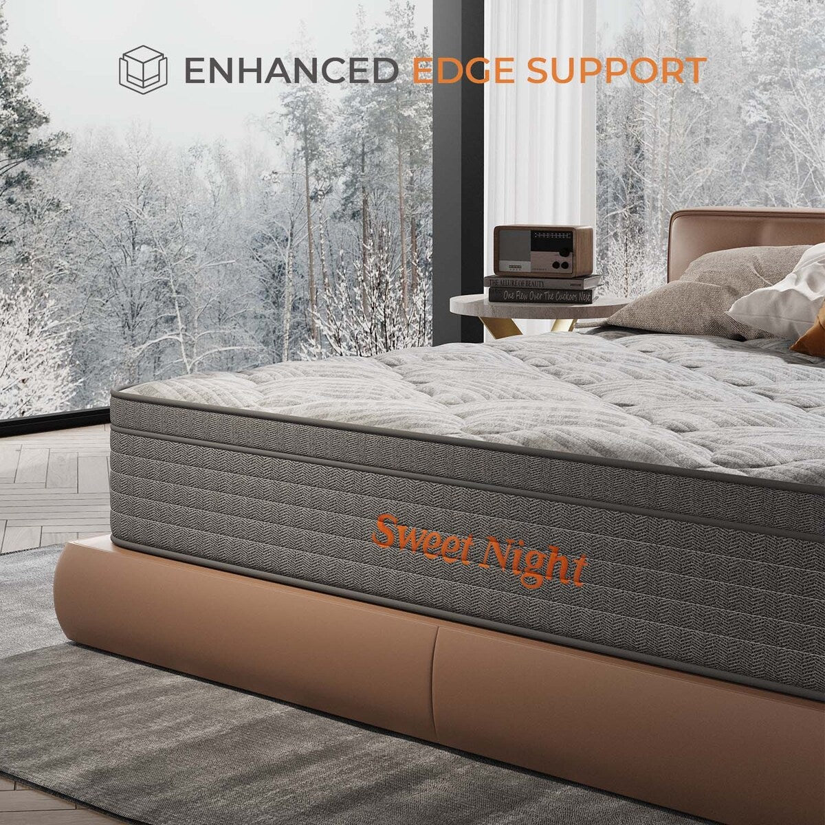 Materasso ibrido in memory foam gel Sweetnight da 14''