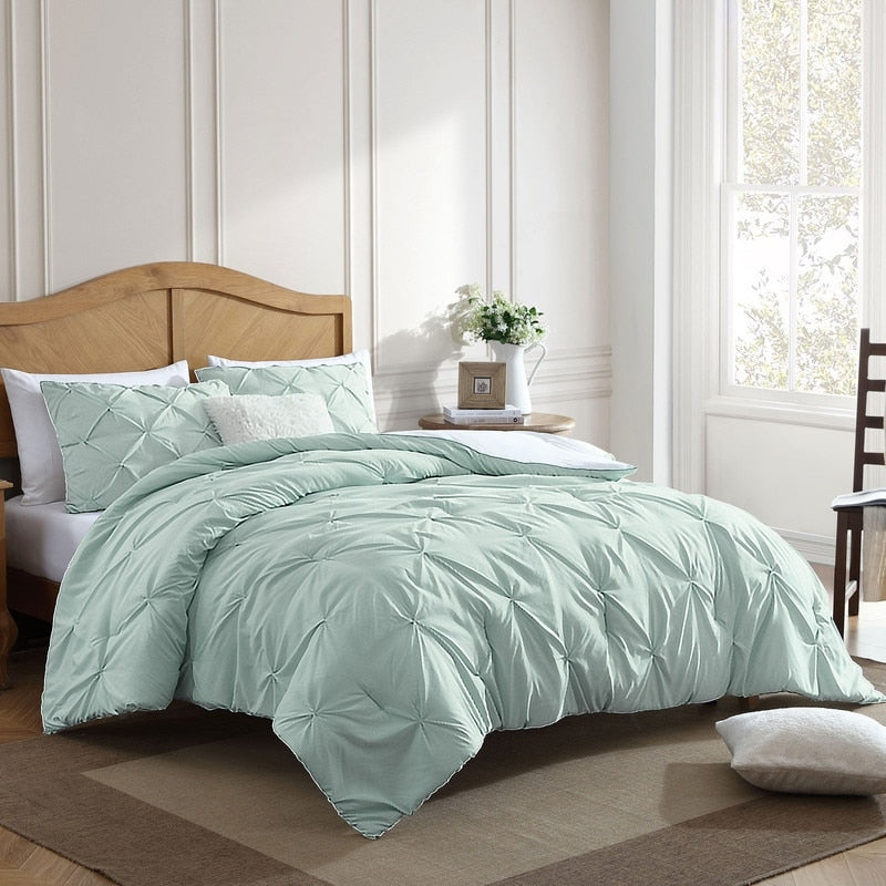 Set di piumoni in microfibra ultra morbida Swift Home Modern Diamond Pintuck, 3 pezzi