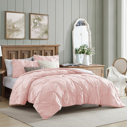 Set di piumoni in microfibra ultra morbida Swift Home Modern Diamond Pintuck, 3 pezzi