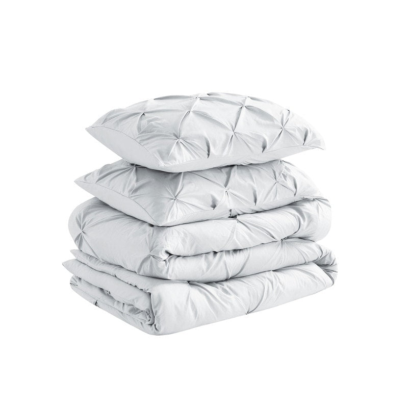 Set di piumoni in microfibra ultra morbida Swift Home Modern Diamond Pintuck, 3 pezzi