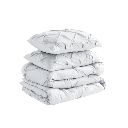 Set di piumoni in microfibra ultra morbida Swift Home Modern Diamond Pintuck, 3 pezzi