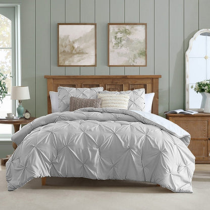 Set di piumoni in microfibra ultra morbida Swift Home Modern Diamond Pintuck, 3 pezzi