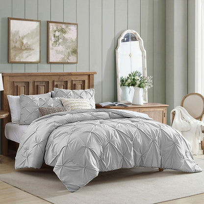 Set di piumoni in microfibra ultra morbida Swift Home Modern Diamond Pintuck, 3 pezzi