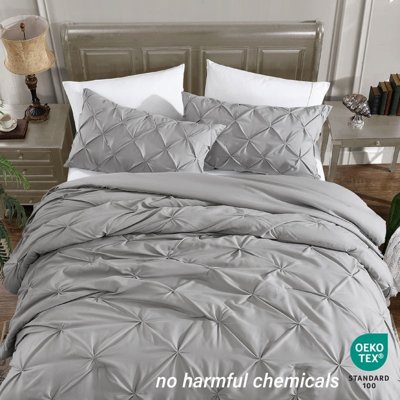 Set di piumoni in microfibra ultra morbida Swift Home Modern Diamond Pintuck, 3 pezzi