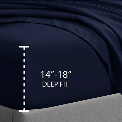 Lenzuolo con angoli singolo Swift Home in microfibra spazzolata doppia da 16 pollici con tasca profonda