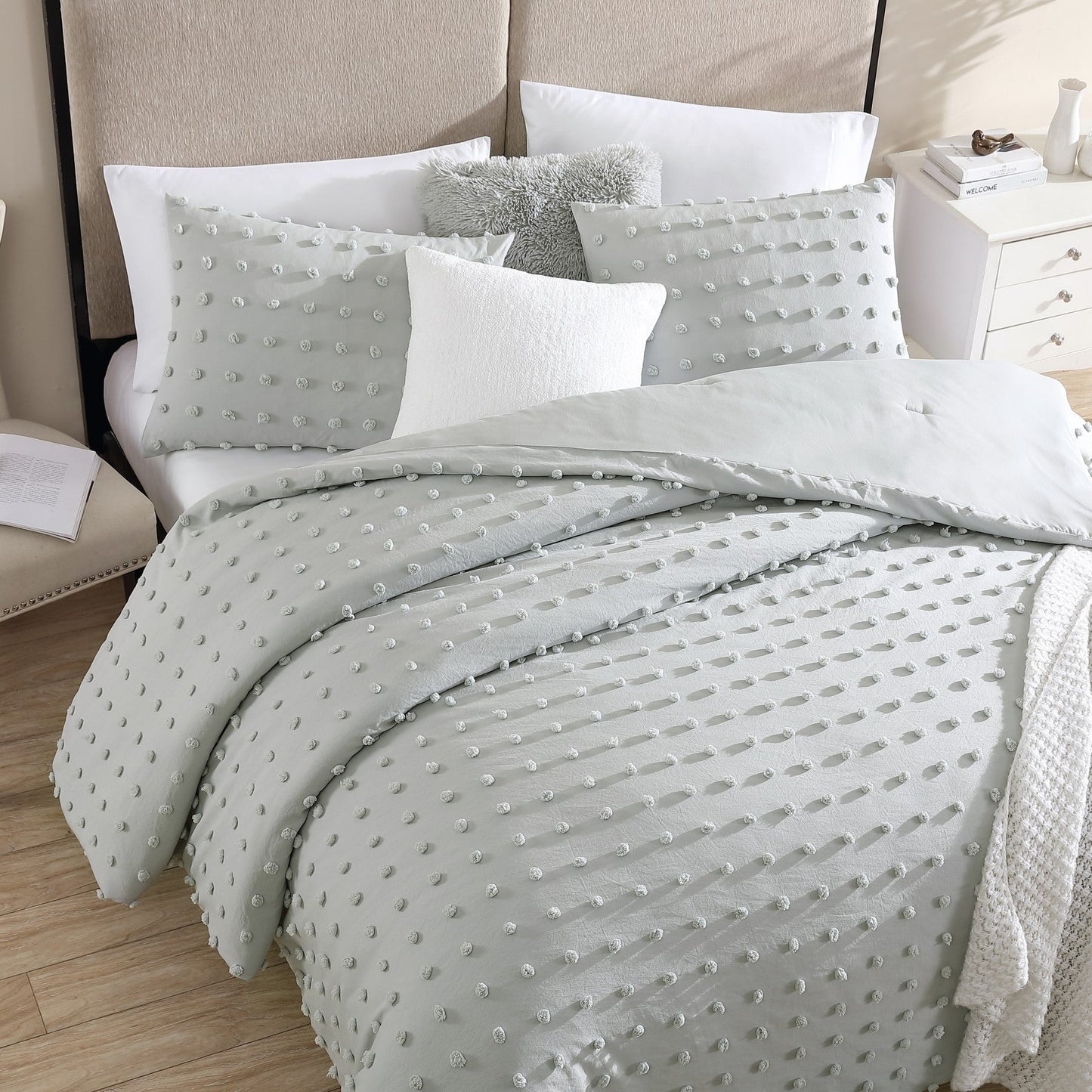 Set di biancheria da letto con piumone in microfibra Swift Home Ultra-Soft Pom Pom, 3 pezzi