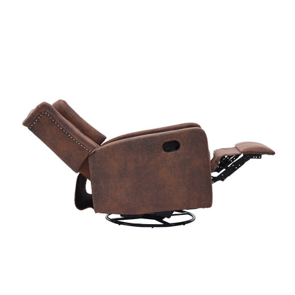 Poltrona reclinabile girevole a dondolo con rotazione a 360° e reclinazione regolabile