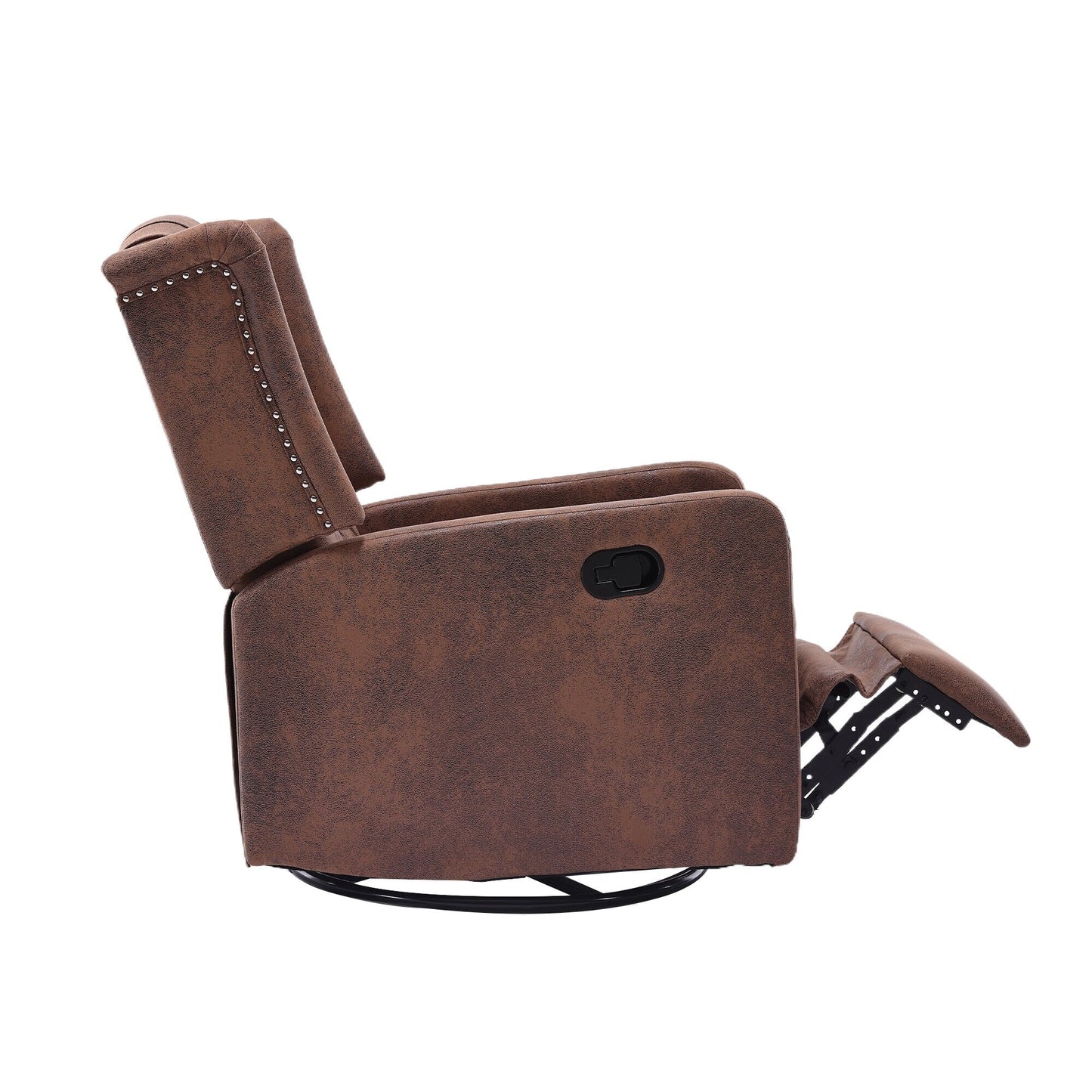 Poltrona reclinabile a dondolo girevole con rotazione a 360°, reclinazione regolabile e design ergonomico