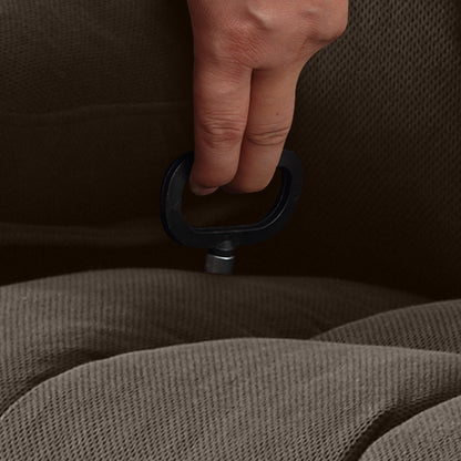 Poltrona reclinabile girevole massaggiante in velluto con riscaldamento e USB