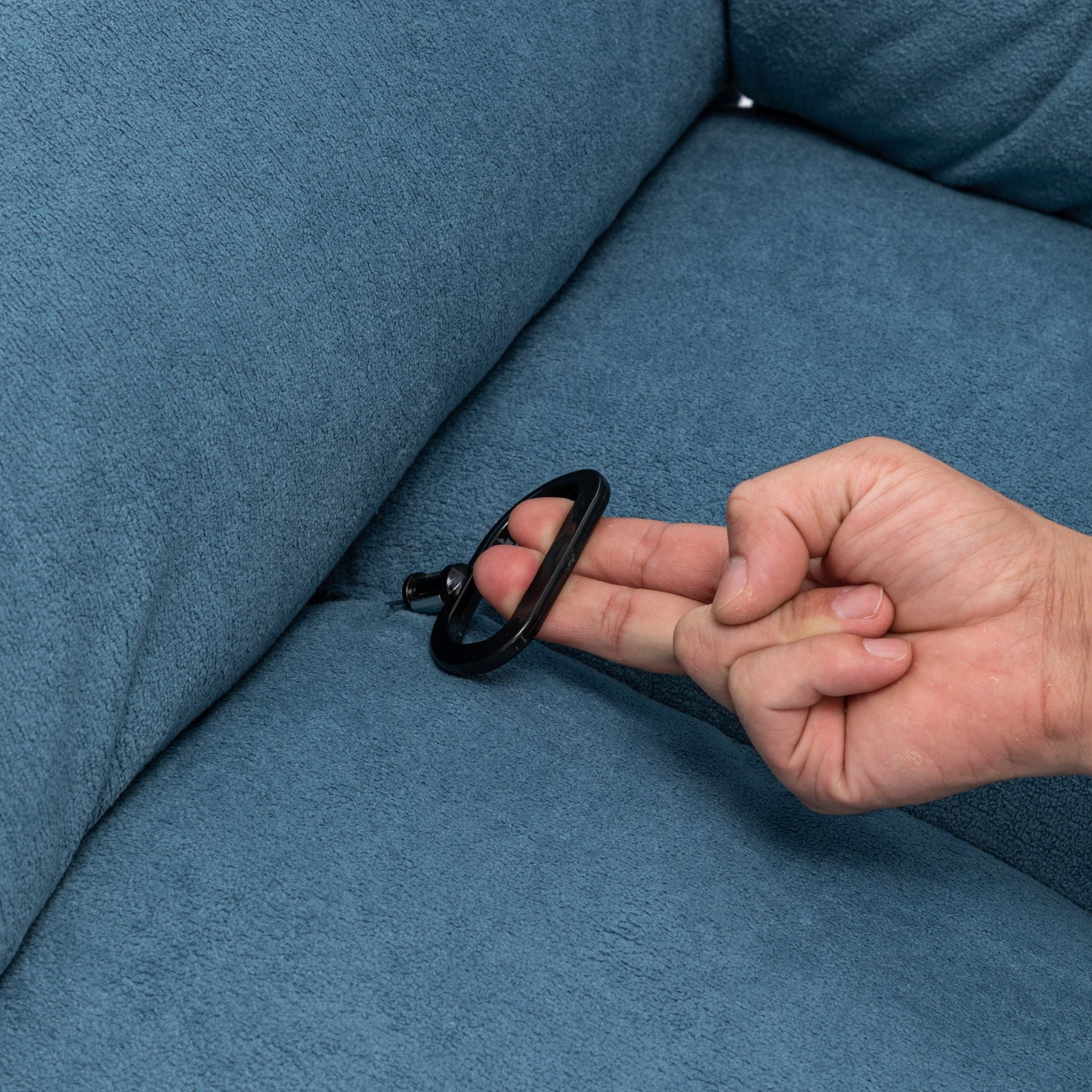 Poltrona reclinabile girevole con morbido pile artificiale, comfort imbottito, funzione di scorrimento, tasca laterale, schienale regolabile