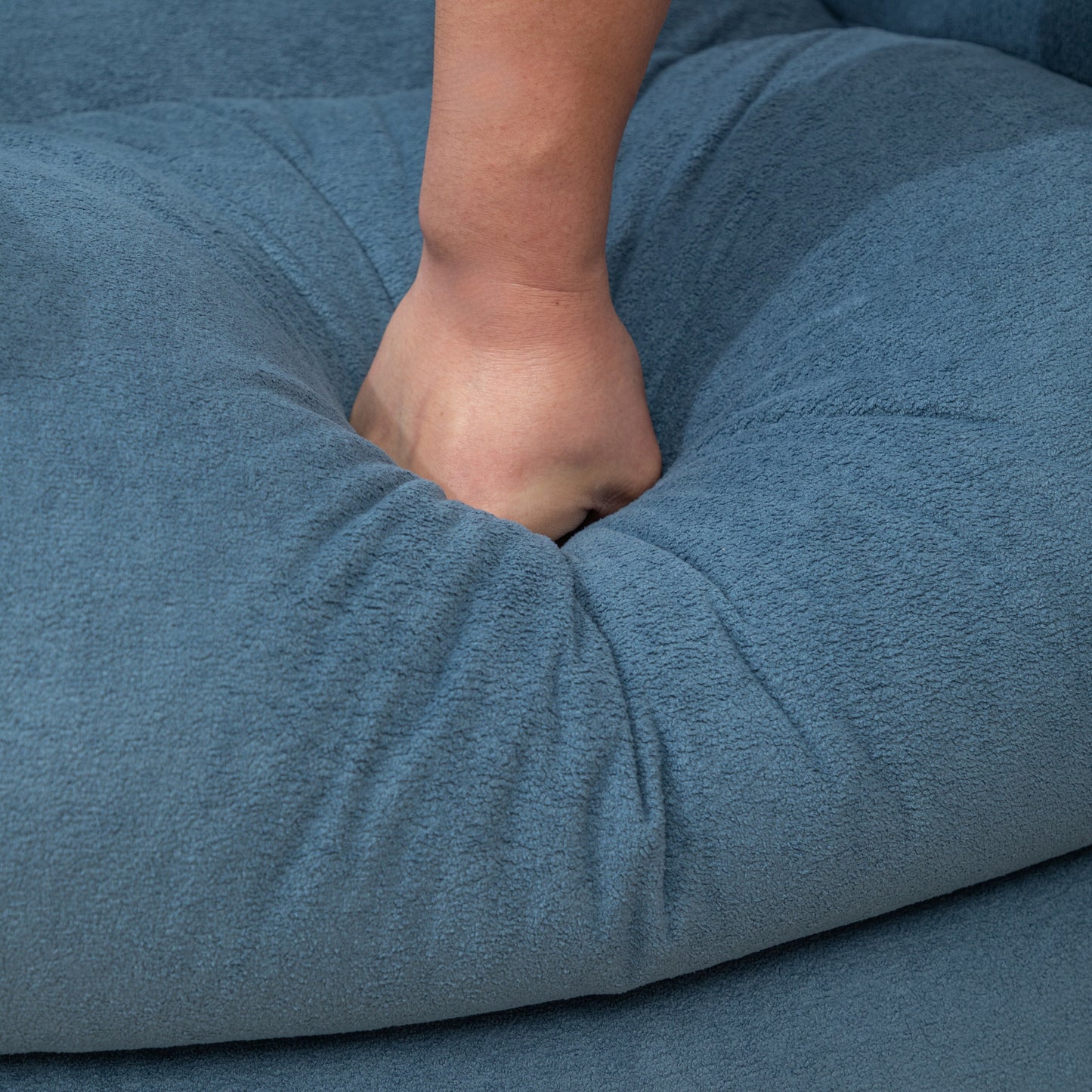 Poltrona reclinabile girevole con morbido pile artificiale, comfort imbottito, funzione di scorrimento, tasca laterale, schienale regolabile