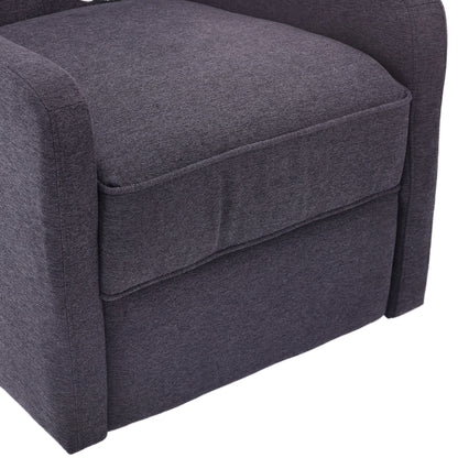 Poltrona reclinabile girevole a dondolo con poggiapiedi, movimento di scorrimento e design ergonomico