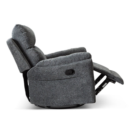 Poltrona reclinabile girevole in tessuto, divano reclinabile manuale, set di due
