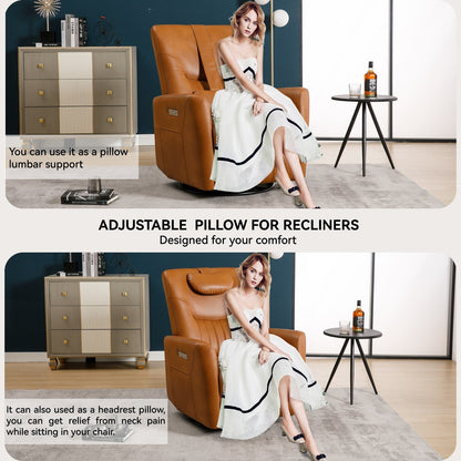 Poltrona reclinabile girevole a dondolo con rotazione di 270°, reclinazione infinita e USB/tipo C