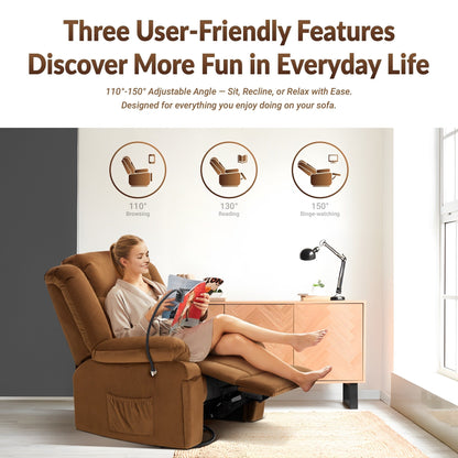 Poltrona reclinabile girevole con massaggio, riscaldamento e supporto per telefono: ideale per soggiorno, ufficio, camera da letto