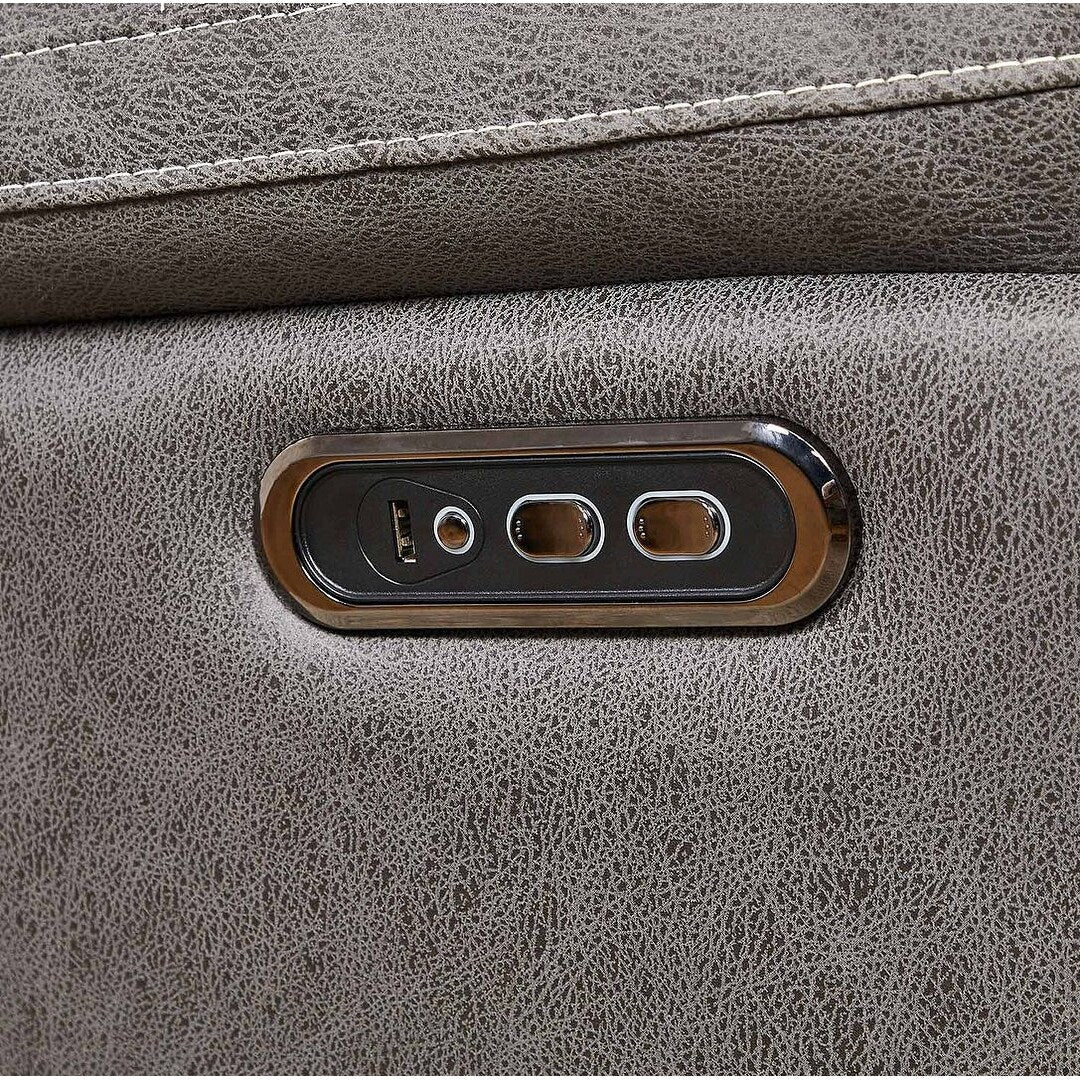 Divano reclinabile girevole singolo con telecomando elettrico e porta USB