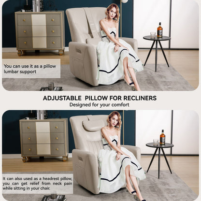 Poltrona reclinabile elettrica girevole e basculante con supporto lombare